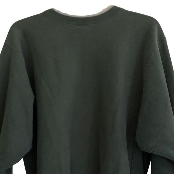 VTG Champion Reverse Weave Sweatshirt Mens Sz XL Crewneck Green Gold Embroidered - Picture 7 of 12